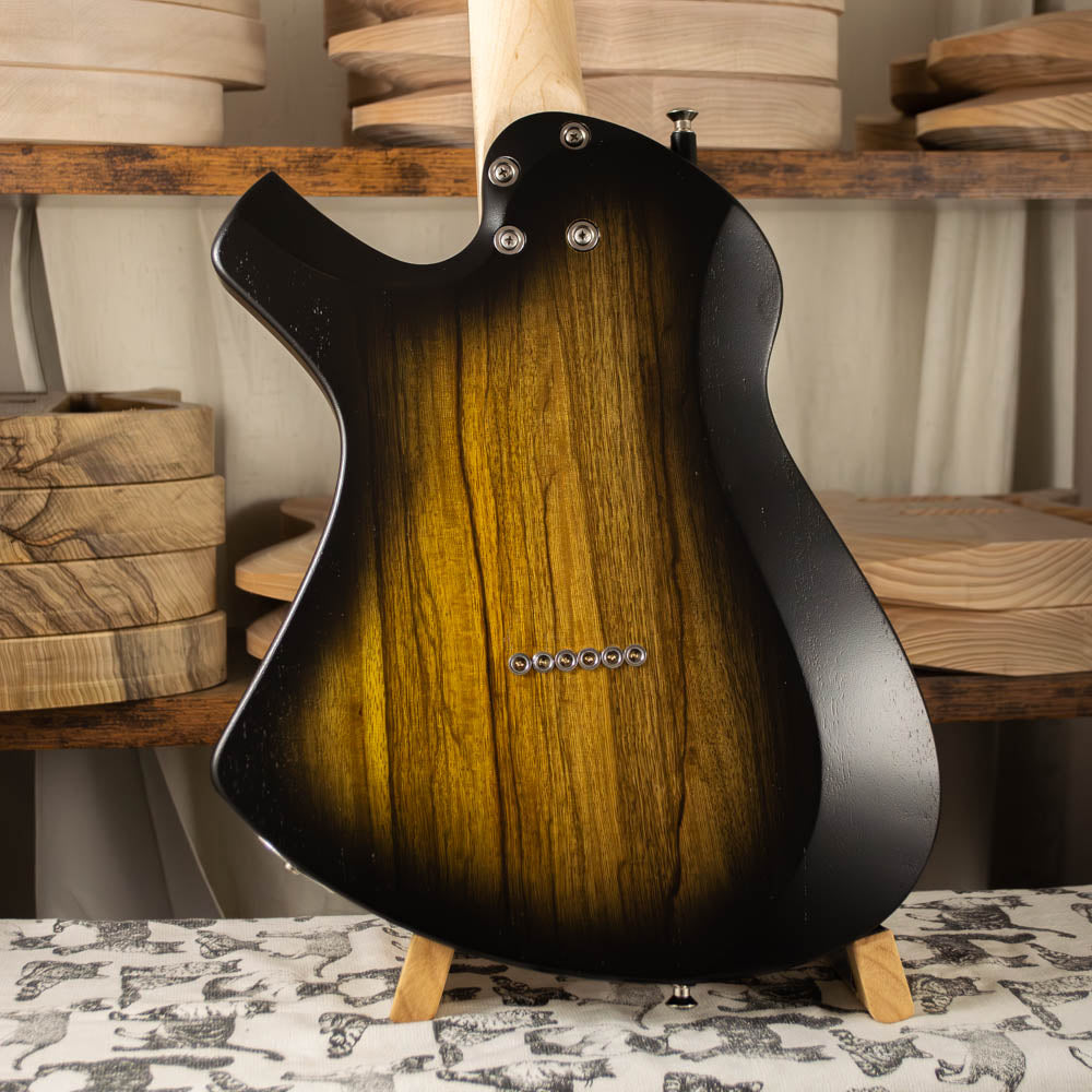 BIRD OF PREY TOBACCO BURST SATIN OPEN PORE BLACK LIMBA - HARDTAIL - HUMBUCKERS