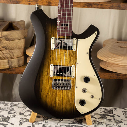 PHANTASMA TOBACCO BURST SATIN OPEN PORE BLACK LIMBA - HARDTAIL - CHROME HARDWARE - HUMBUICKERS
