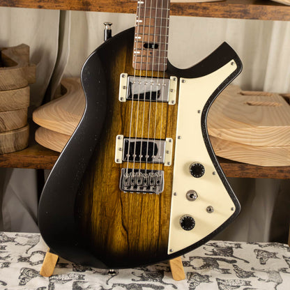 BIRD OF PREY TOBACCO BURST SATIN OPEN PORE BLACK LIMBA - HARDTAIL - HUMBUCKERS