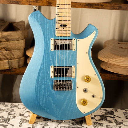 PHANTASMA - MARINA BLUE PEARL OPEN PORE ASH - HARDTAIL - CHROME HARDWARE - HUMBUCKERS