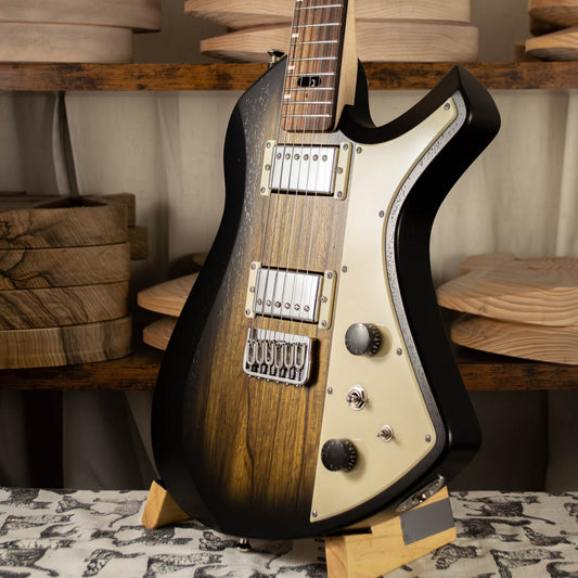 BIRD OF PREY TOBACCO BURST SATIN OPEN PORE BLACK LIMBA - HARDTAIL - HUMBUCKERS